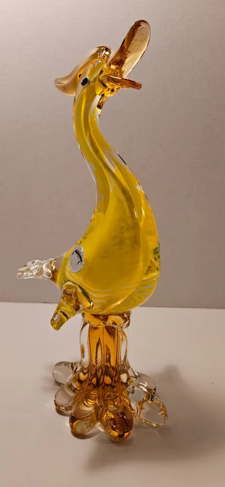 Murano Glass Yellow Bird Figurine