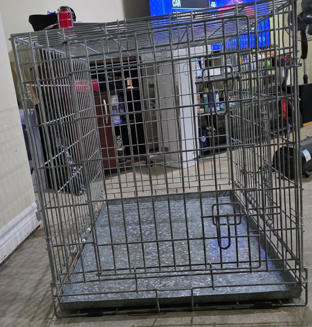 Like New Steel 2 Door Large Dog Crate image indicator(3)