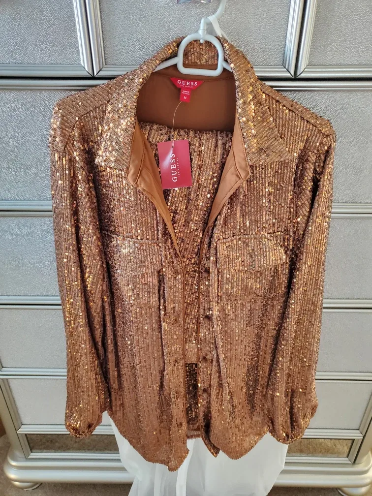 Guess Sequin Shirt & pant - Size M