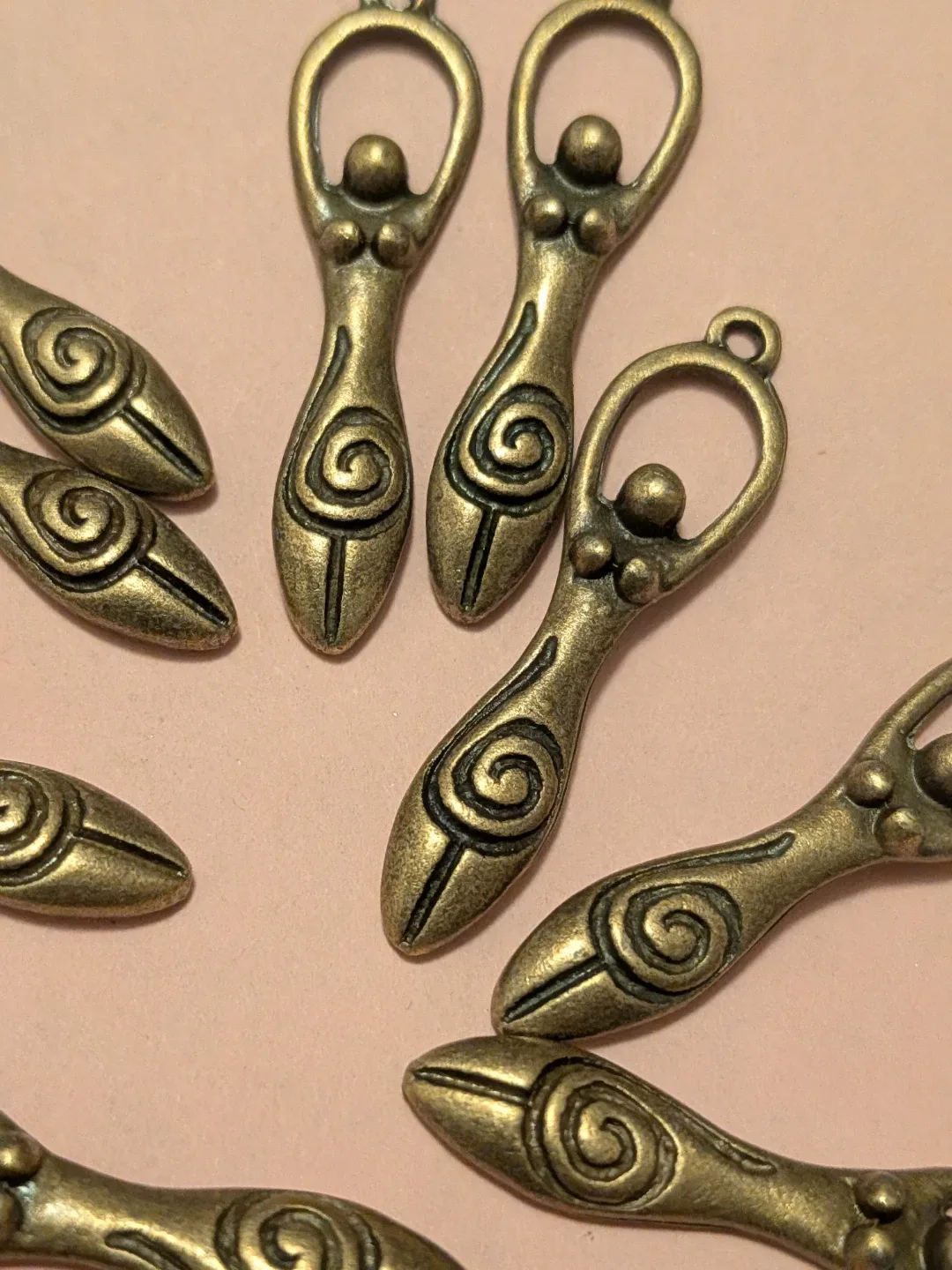 Ten new Goddess Charms - Bronze Tone image indicator(9)