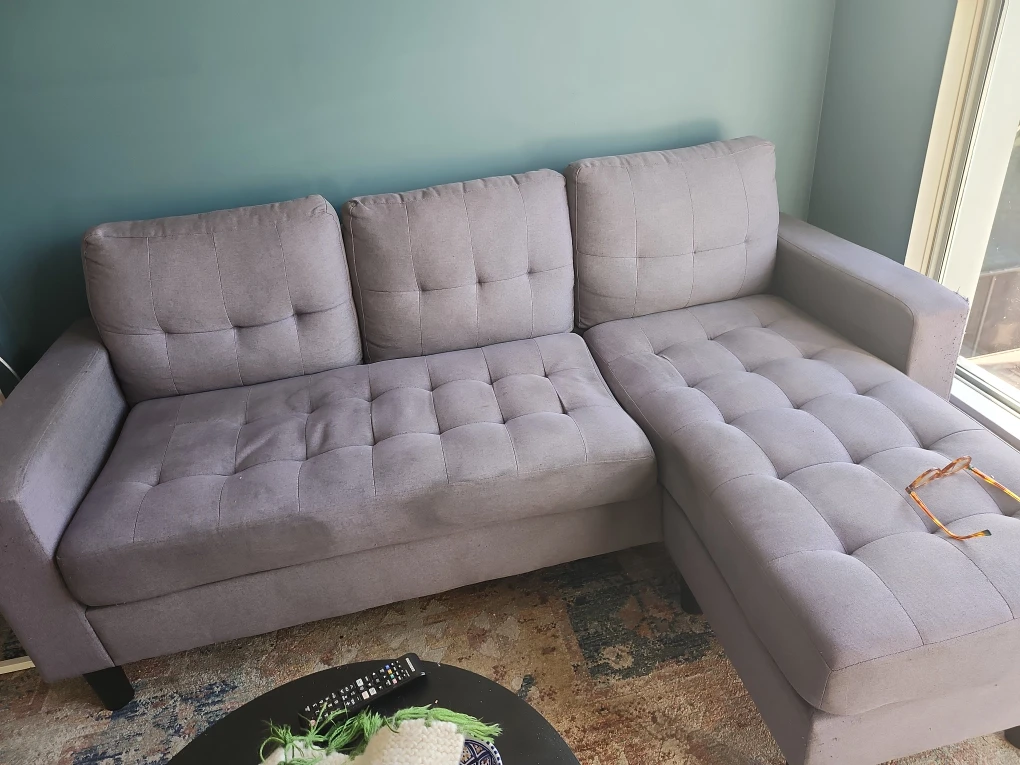 Grey Sectional Sofa with Chaise Lounge