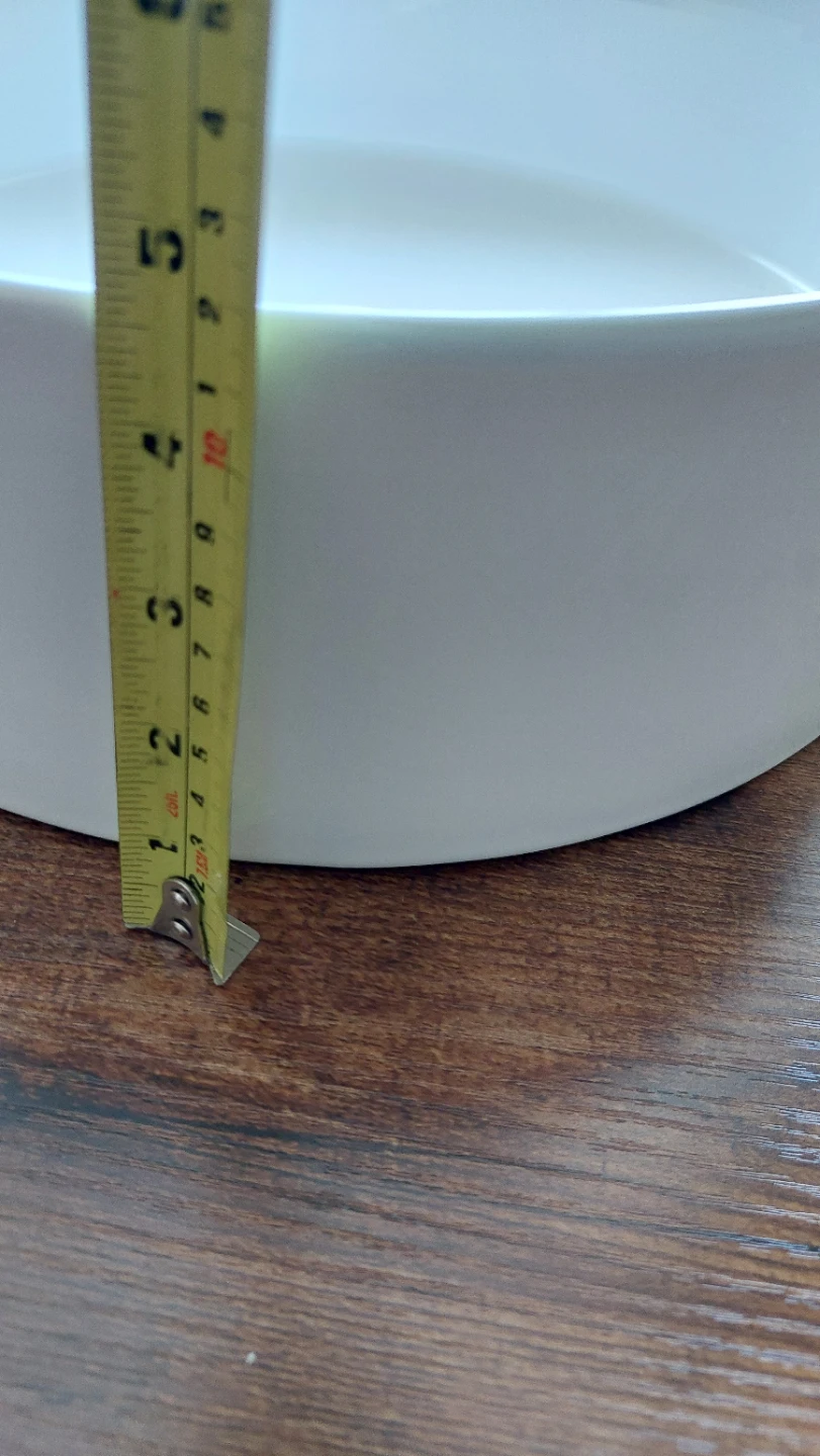 White Ceramic Vessel Sink - 16 inch - photo 2