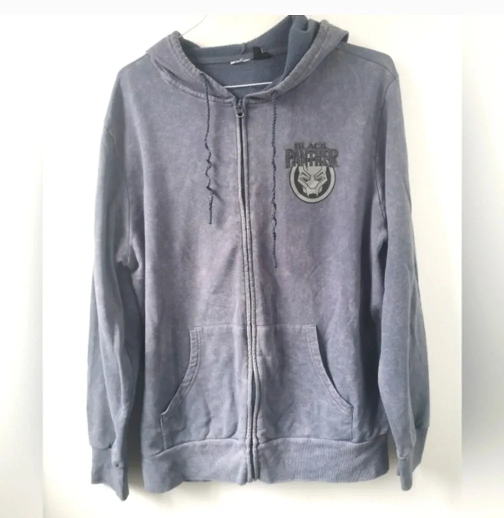 Mens sz lg Black Panther hoodie image indicator(2)
