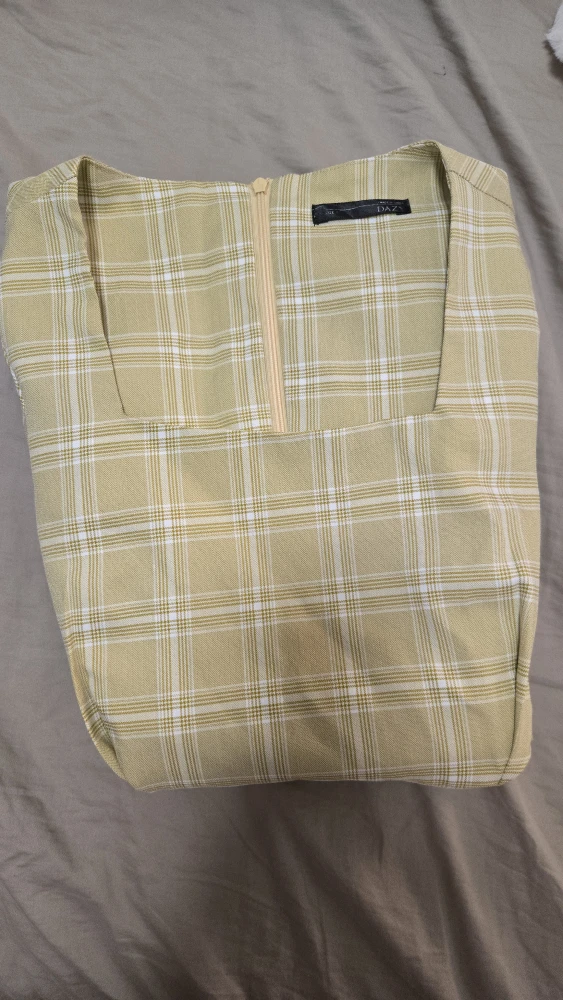 Yellow Plaid Short Sleeve Dress - photo 2