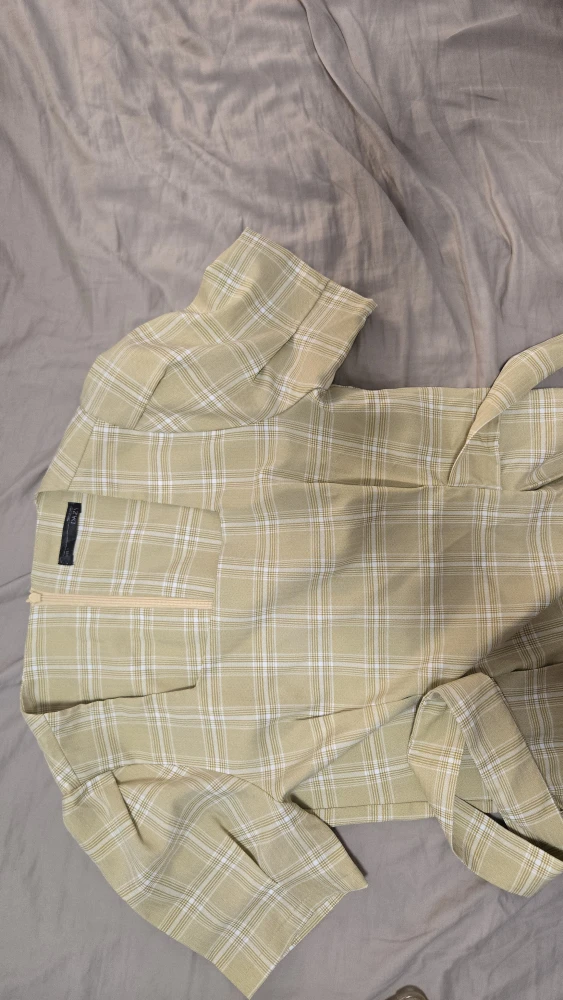 Yellow Plaid Short Sleeve Dress - photo 3