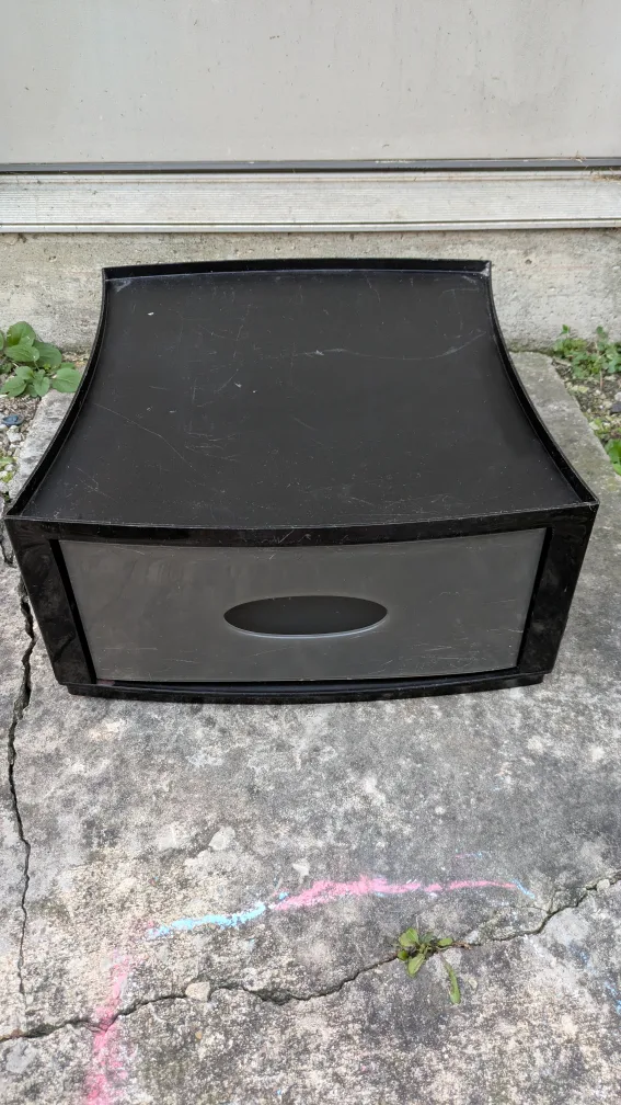 Umbra Black Plastic Side stand with Drawer thumbnail