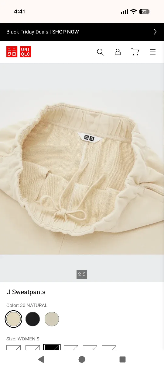 Uniqlo U sweatpants jogger size small image indicator(3)