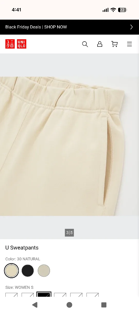 Uniqlo U sweatpants jogger size small image indicator(4)