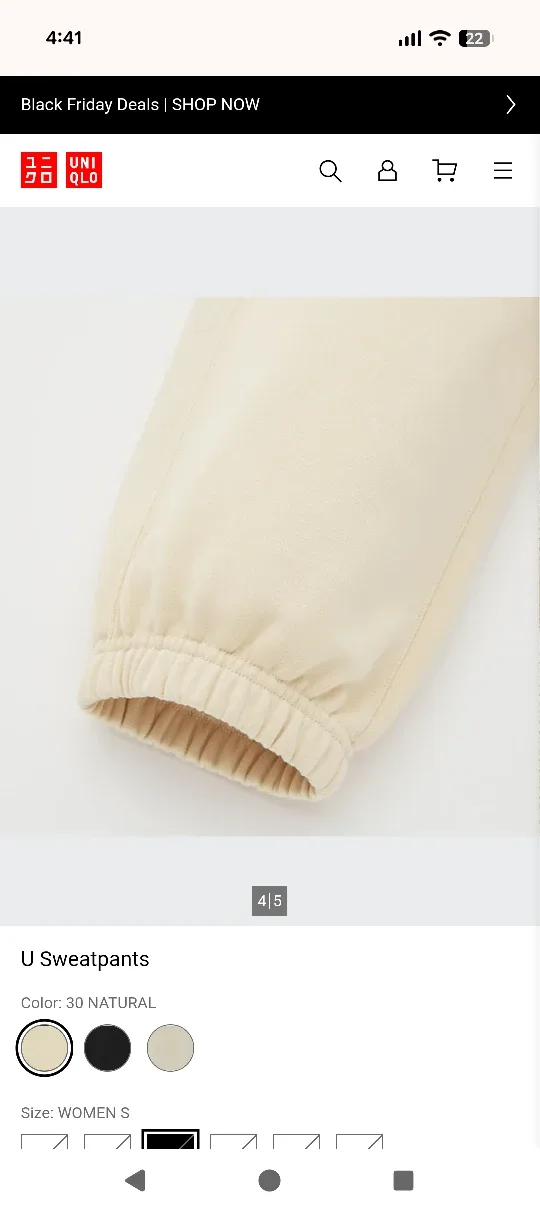 Uniqlo U sweatpants jogger size small image indicator(5)