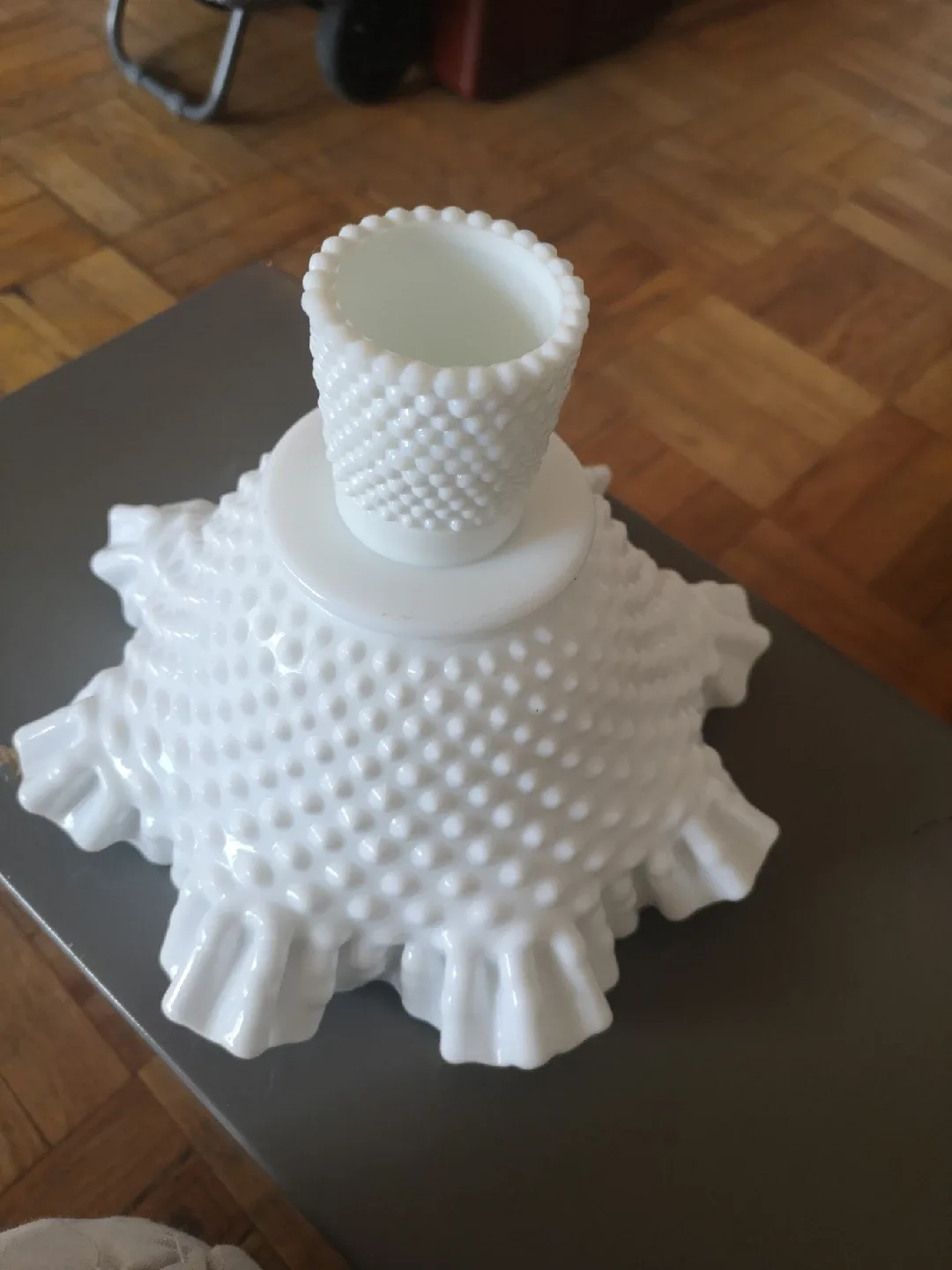 Vintage Milk Glass Compote Bowl image indicator(3)