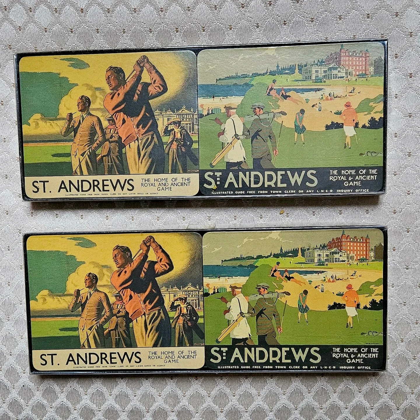 2 sets x 6 St Andrews Golf Coasters ✨️🥕 image indicator(2)