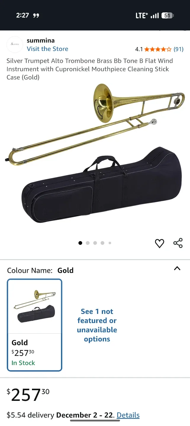 Summina Alto Trombone - New in Case! image indicator(8)
