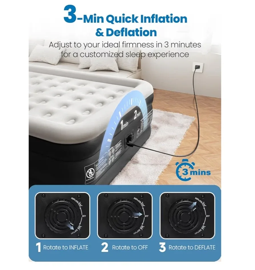 CHERIMOR Queen Size Air Mattress - Brand New! image indicator(8)