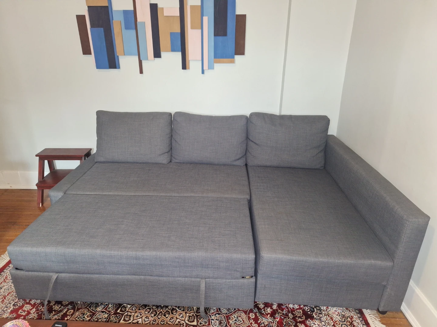 IKEA FRIHETEN Sofa Bed w/ Storage + Bedding - photo 3
