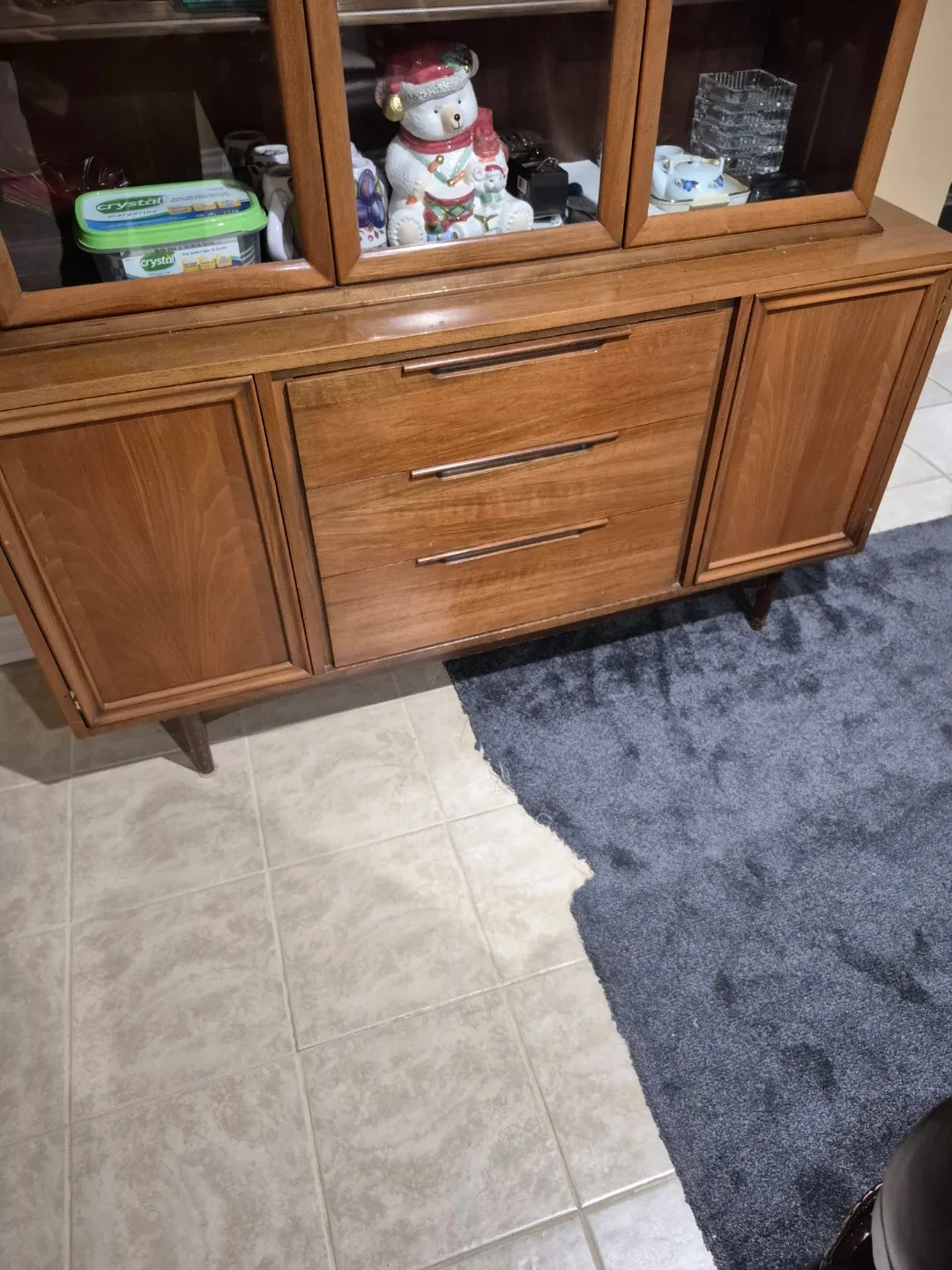 Wooden China Cabinet with Glass Doors image indicator(2)