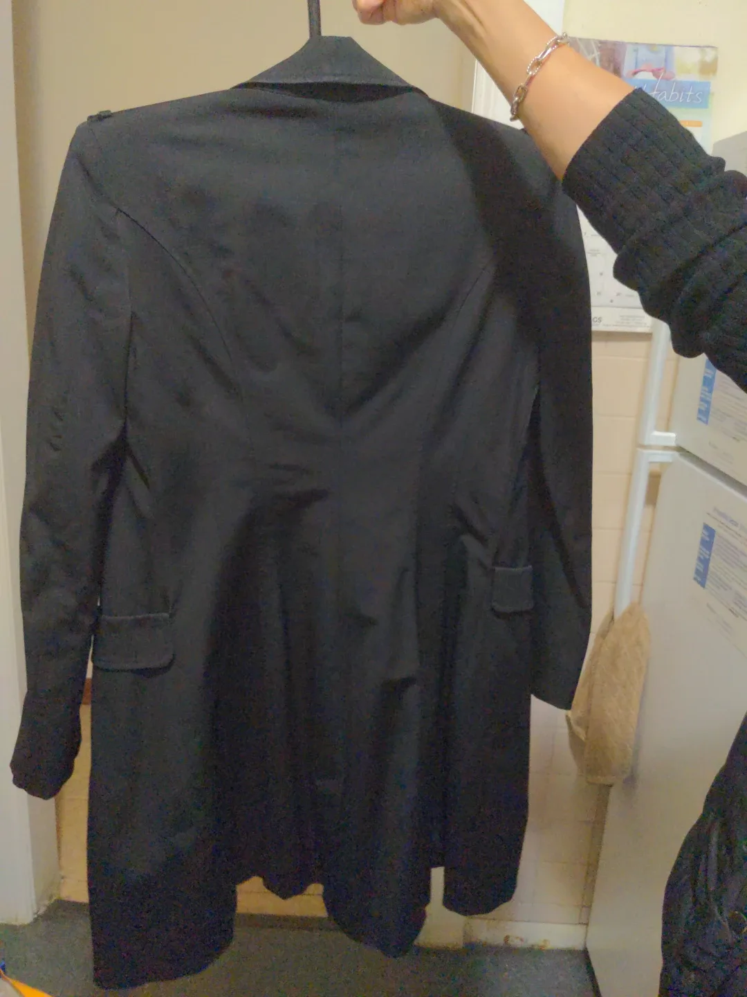 Bebe Black Trench Coat image indicator(2)