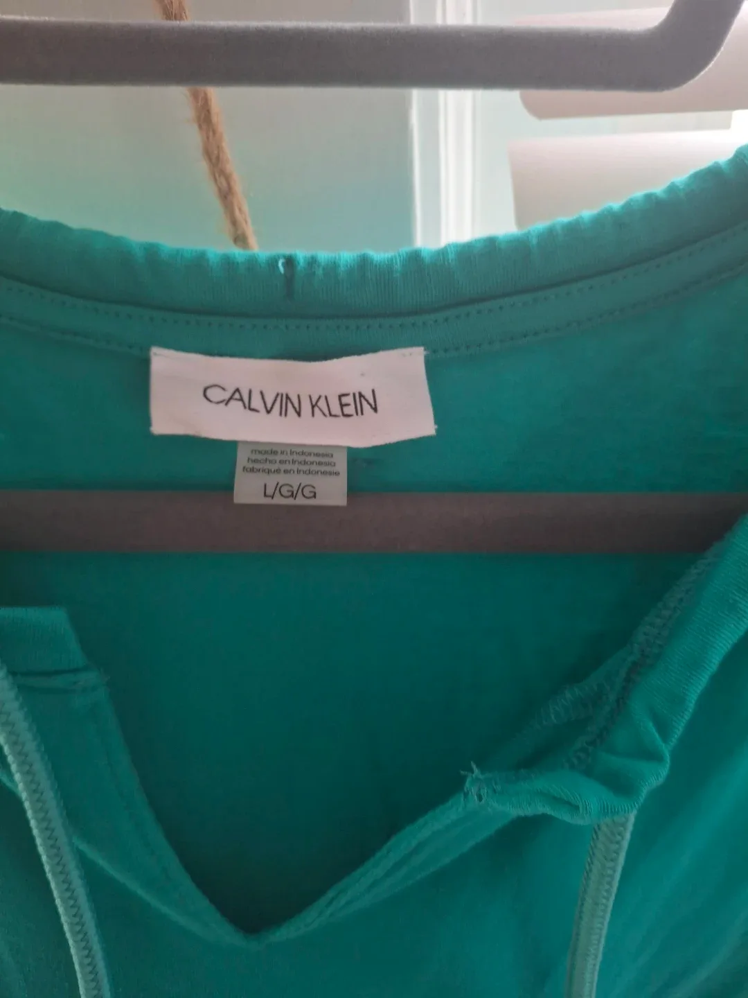 Calvin Klein Green Hoodie Dress - Size L image indicator(2)