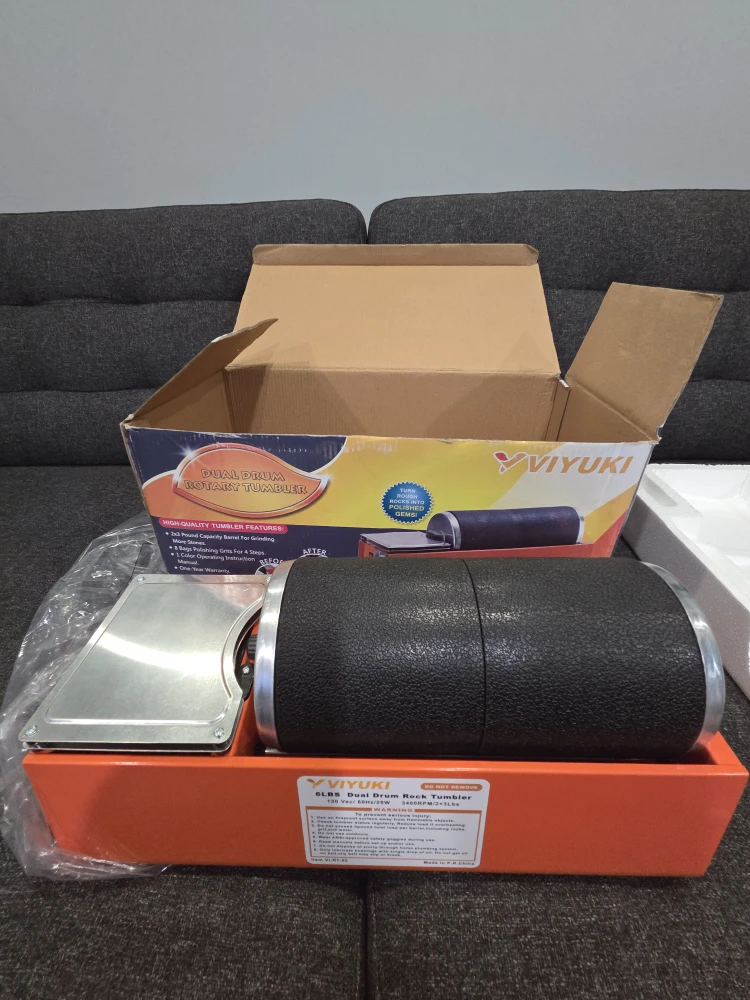 VIYUKI 6LBS Dual Drum Rock Tumbler - photo 4
