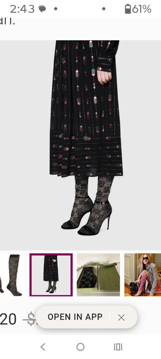 Gucci Monogram black & gold socks image indicator(4)