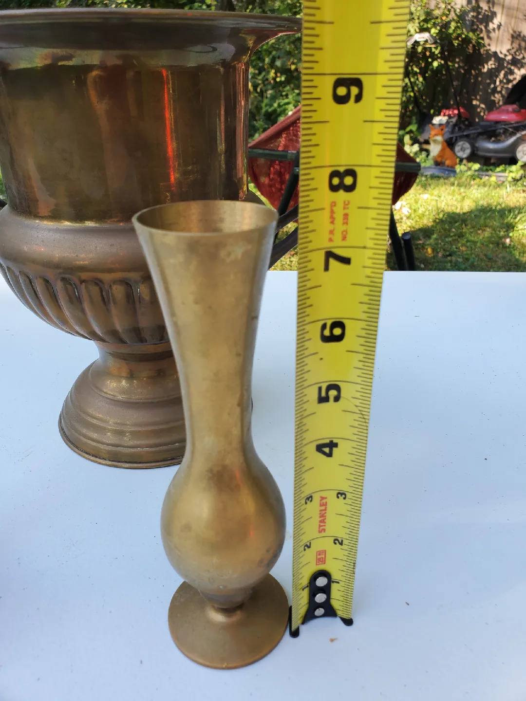 Vintage Brass Urn and Vase Set image indicator(2)