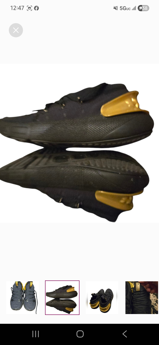 under Armour black and yellow style women sneakers  size 6.5