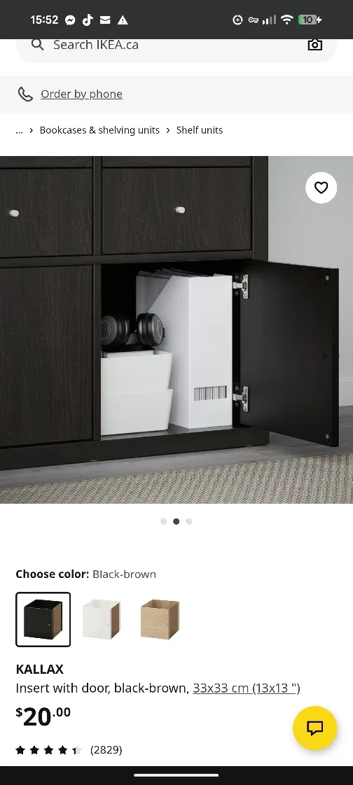 IKEA Kallax Black-Brown Insert with Door image indicator(5)
