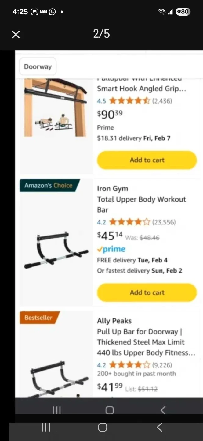 Exercising Gym Pro Fix Total Upper Body Workout Bar image indicator(2)