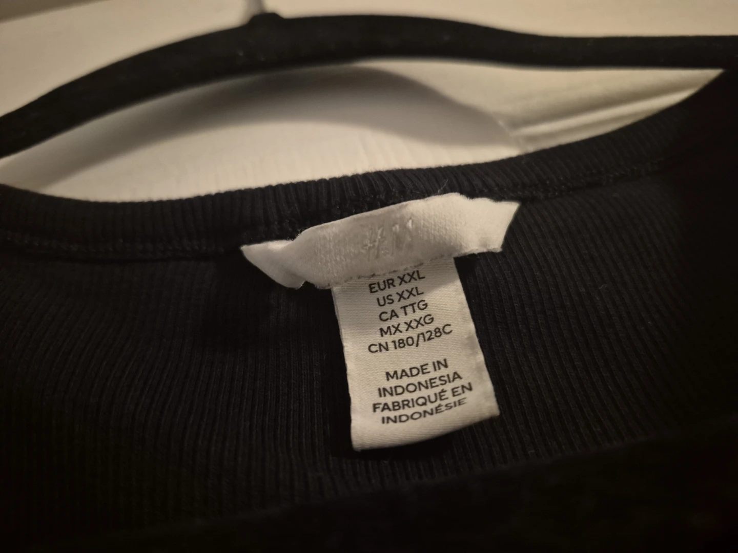 H&M Black Ribbed Cropped Tank Top - XXL - photo 2