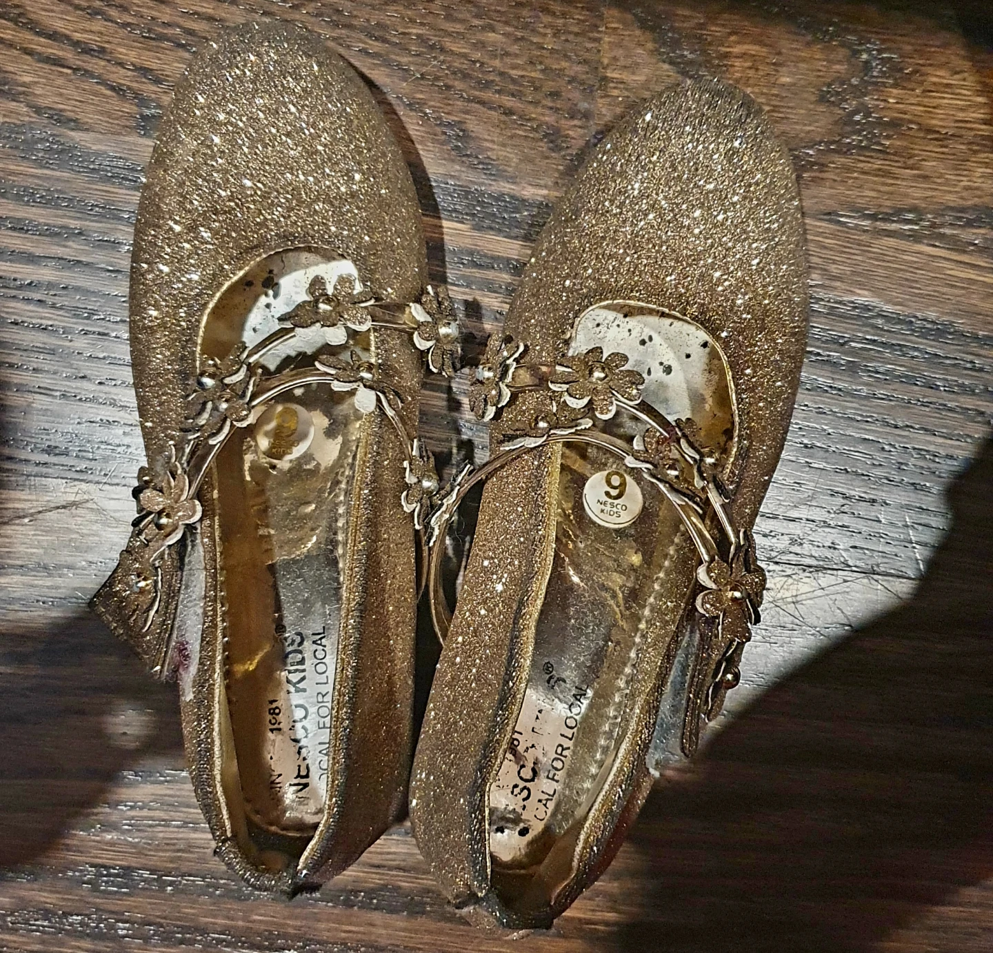 Girls Gold Dress Shoes - Size 6 and Boots size 13 - photo 2