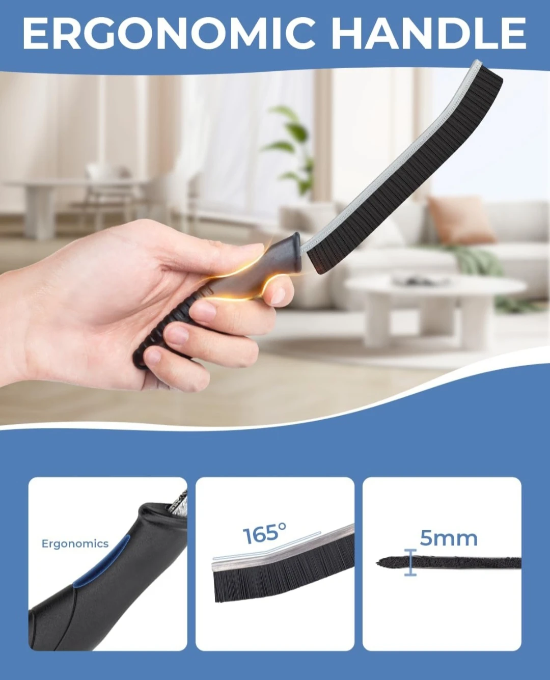 Cleangor Crevice Cleaning Brushes, Cleaner Scrub Brush Tool for - photo 2
