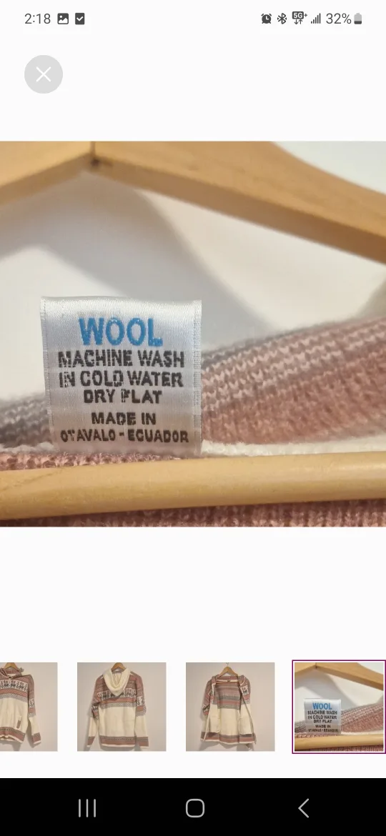 Yari Artesanias Wool Zip Hoodie - Size M image indicator(4)