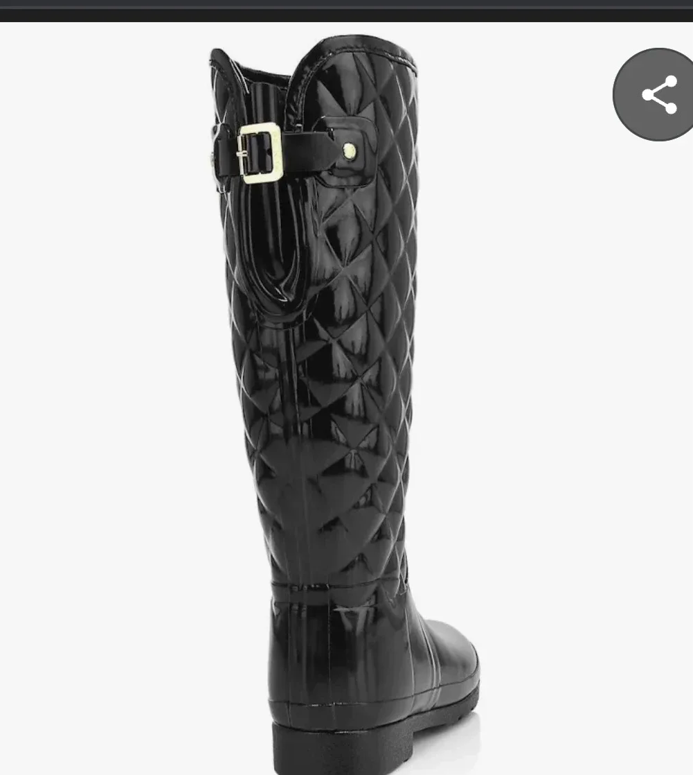 Hunter Women's Refined Gloss Quilted Rain Boots image indicator(8)