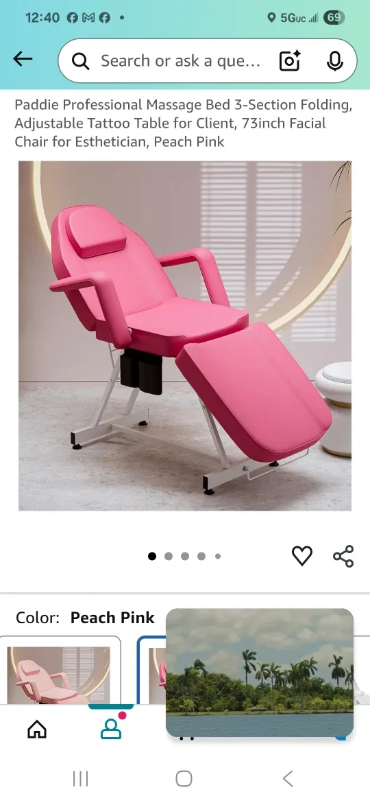 Paddie Professional Massage Bed - Peach Pink