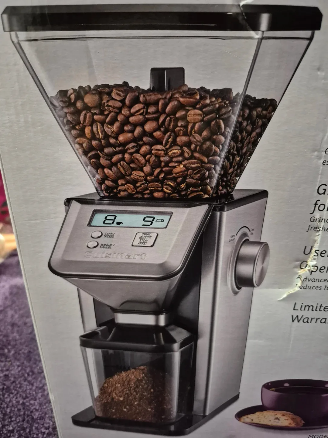 Cuisinart Deluxe Grind Conical Burr Mill image indicator(3)