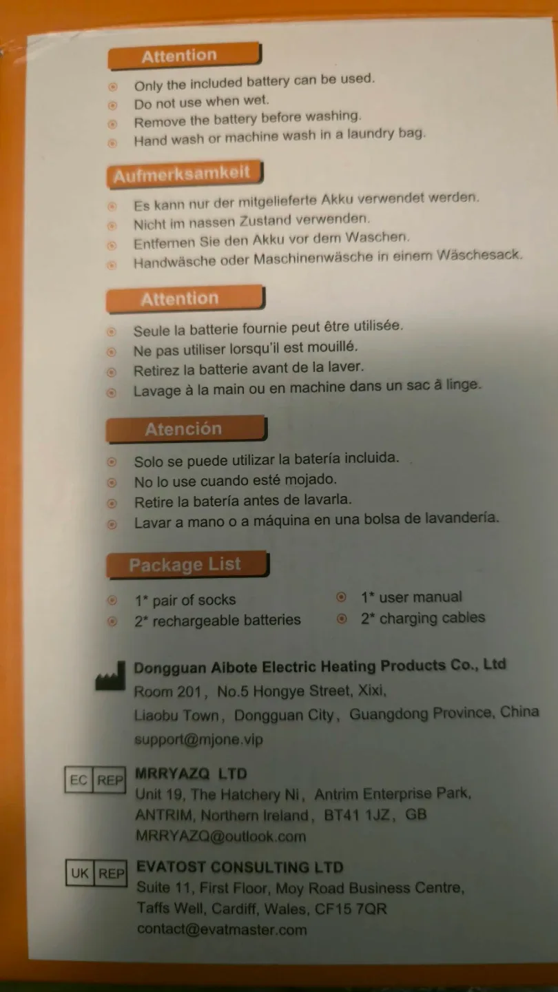 Washable Heated Socks with 4 Heating Levels image indicator(9)