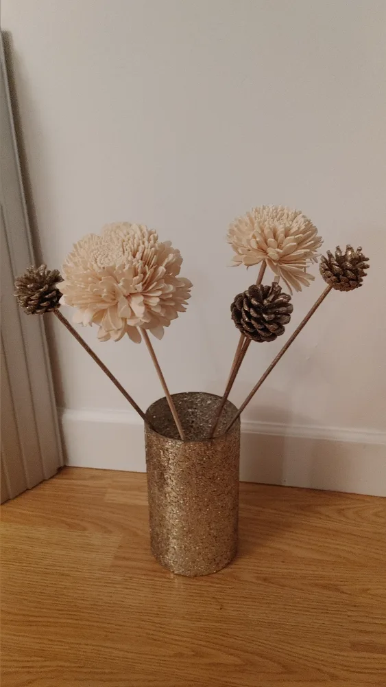 Decorative Glass Gold Vase