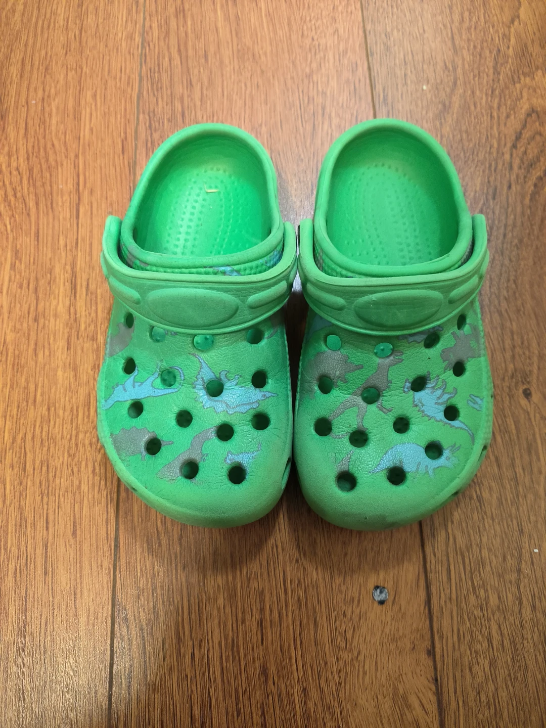 Green Crocs Kids Size 9