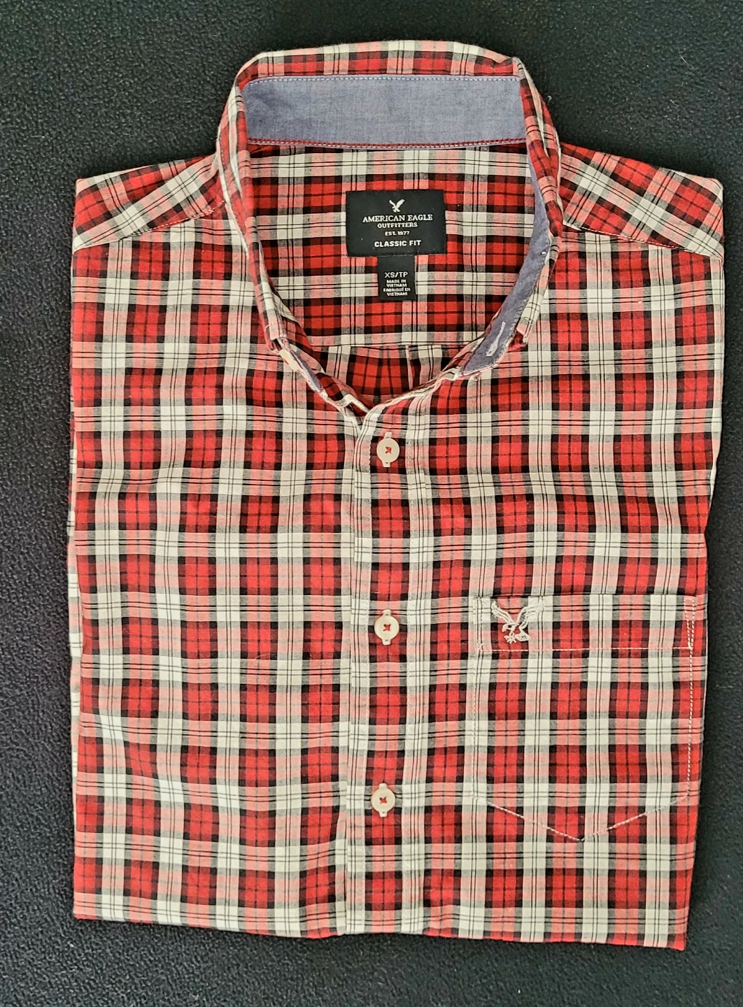 American Eagle Outfitters Plaid Button-Down Shirt - XS
