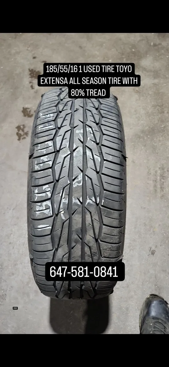Toyo Extensa All Season Tire 185/55/16 - 80% Tread