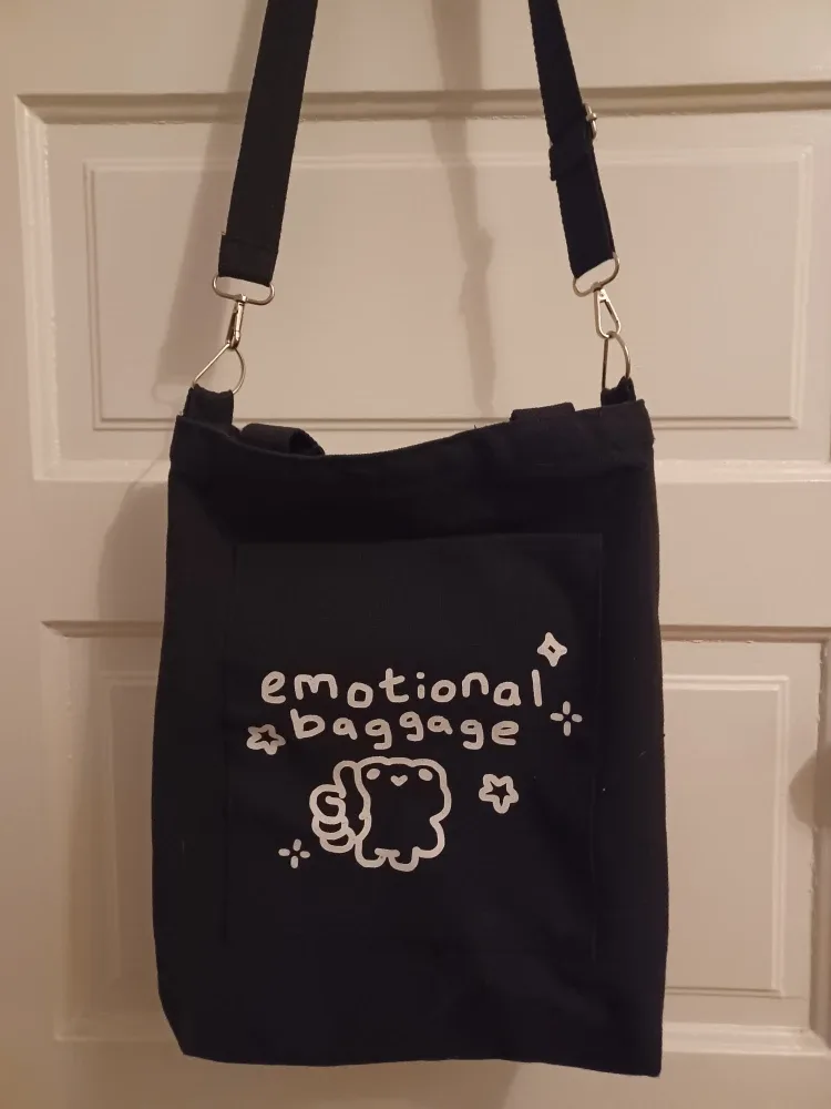 Emotional Baggage Black Tote Bag