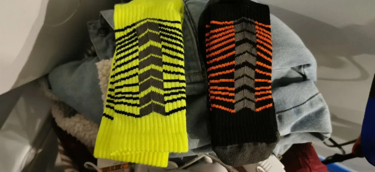 Two Pairs of Socks - Yellow & Black/Orange