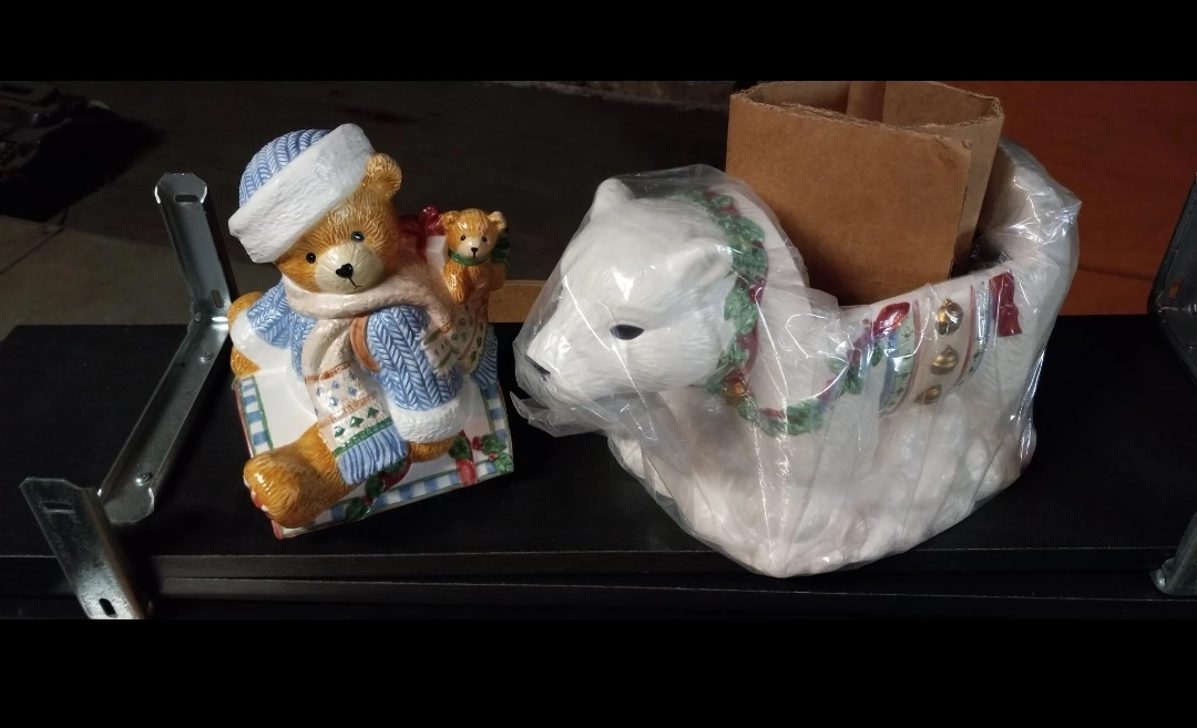 Cherished Teddies Girl With Polar Bear Cookie Jar - photo 2