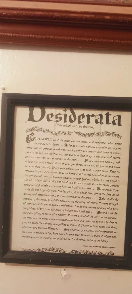 'Desiderata" Poem Framed Print thumbnail