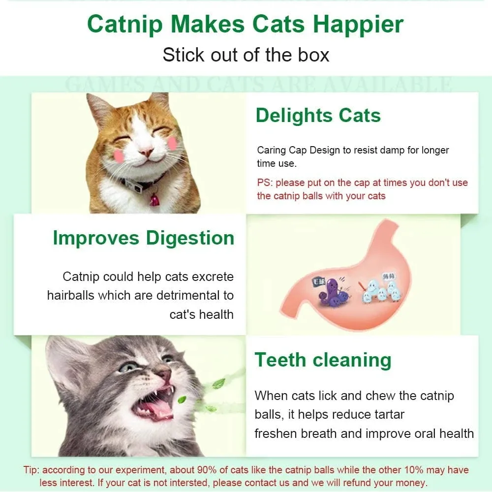 Stick-on Catnip Balls - Makes Cats Happier! image indicator(2)