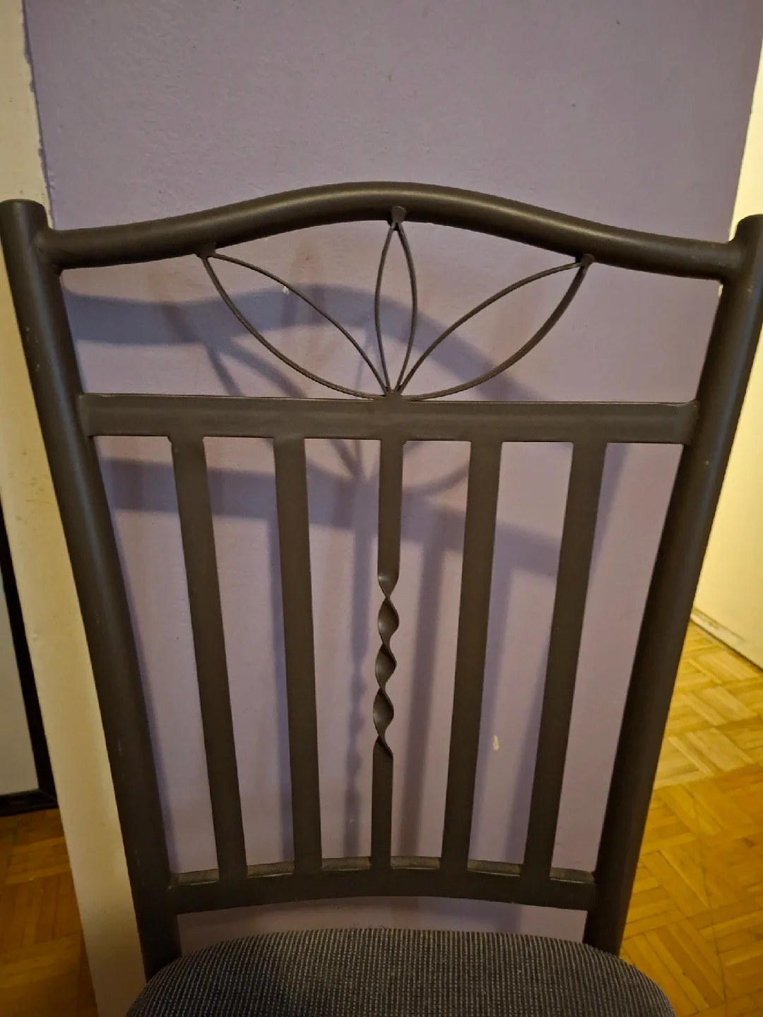 🥕Dark Metal Dining Chair with Padded Seat image indicator(3)