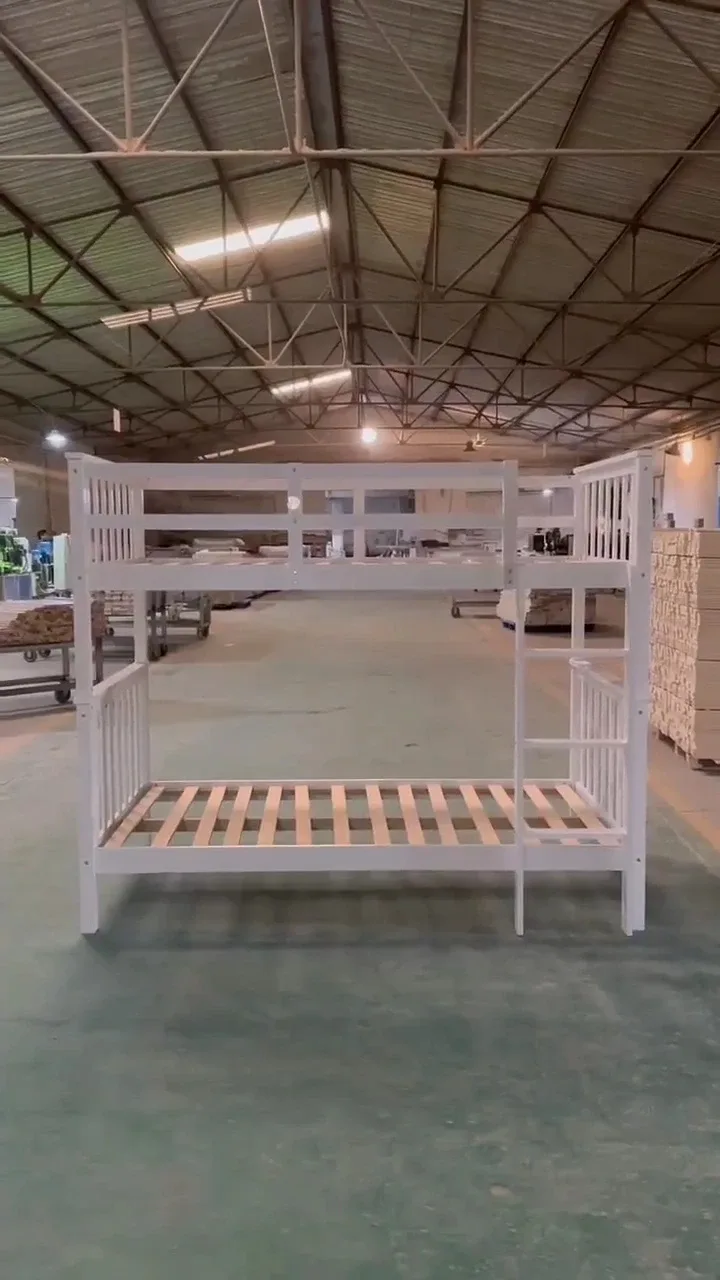 White Wooden Bunk Bed image indicator(2)