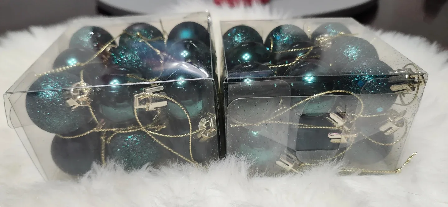 New Teal Christmas Ornaments - Set of 9 x2 boxes image indicator(2)