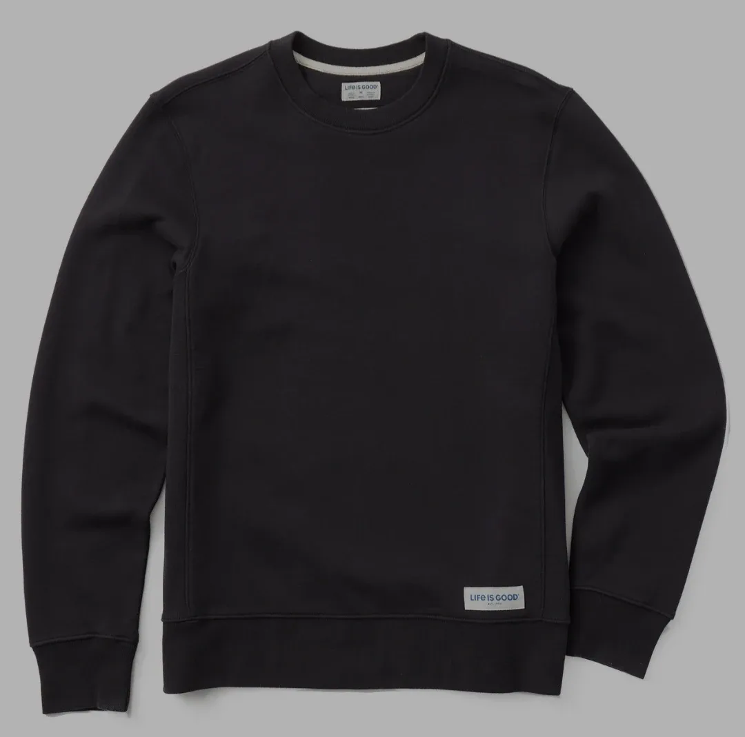 Life is Good Black Crewneck - Size L