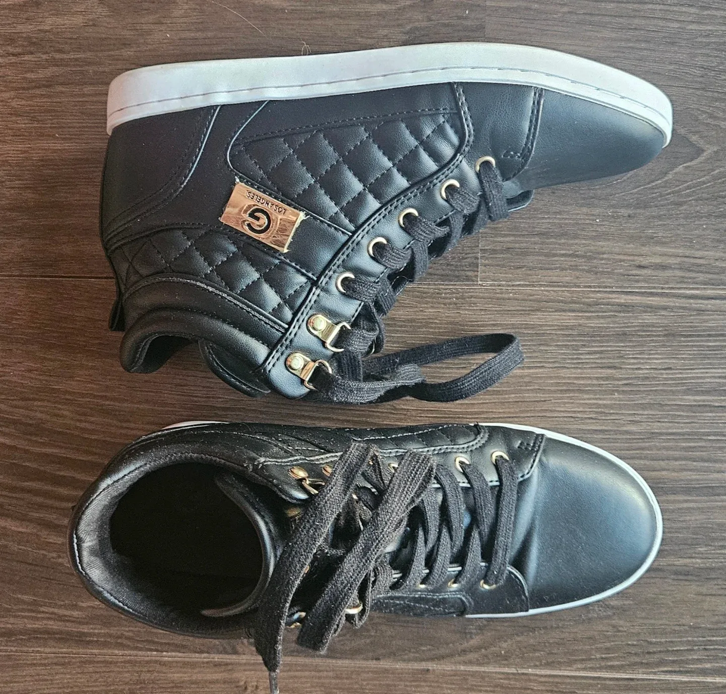 Guess Los Angeles Black High Top Sneakers - Size 8 image indicator(4)