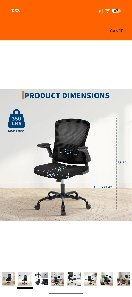 Ergonomic Office Chair - Black - photo 5